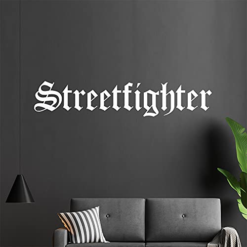 Street Fighter Old Sticker mural Sticker mural Wall Stickers - 6 Tailles, 10_weiss, 120 x 24 cm Cover
