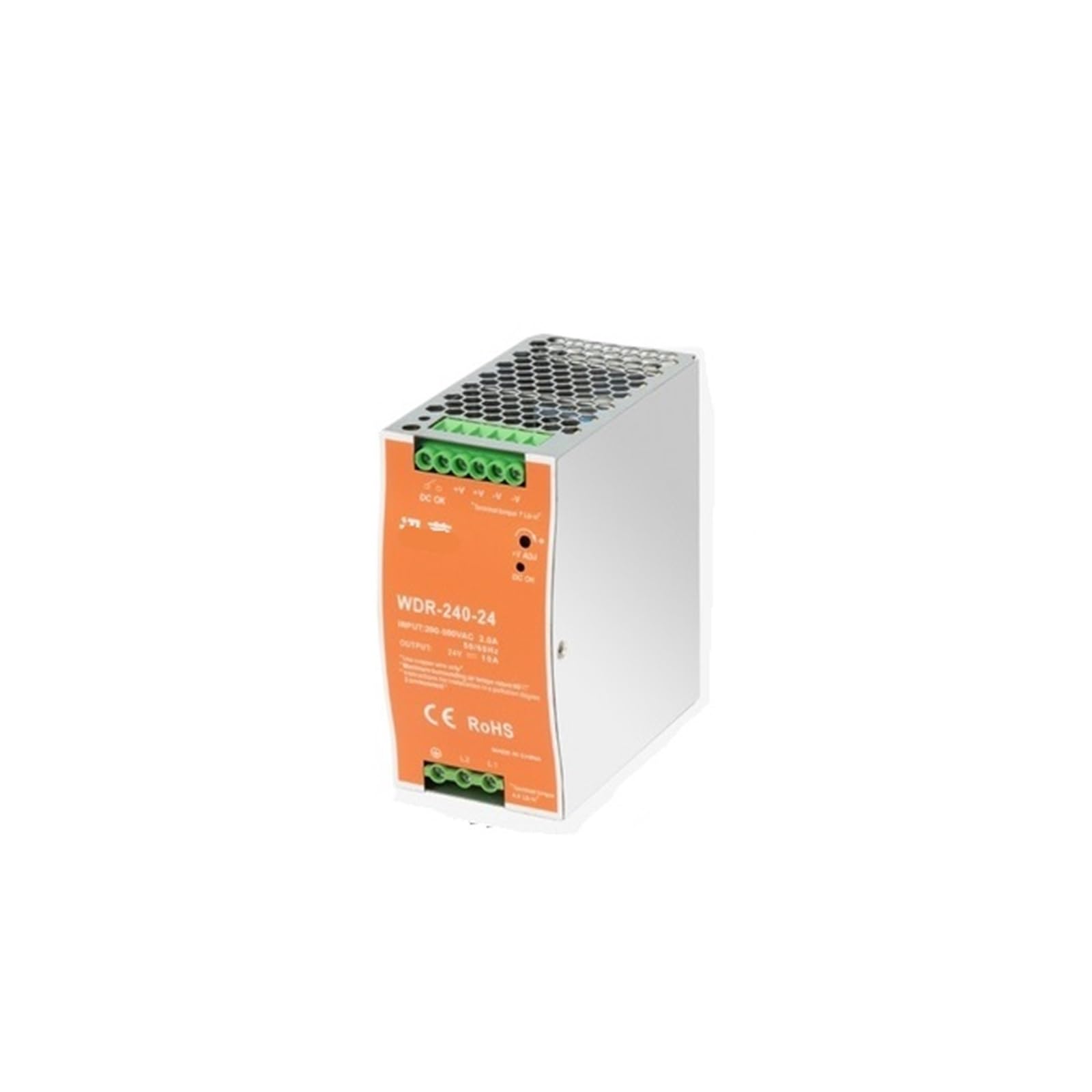 PWANUIGTE WDR-75W/120W/150W/240W Switching Power Supply 220V to 24V Rail Type 12V48V DC Voltage stabilizing EDR Transformer(WDR-240W-24V 10A)