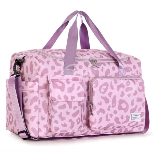 Image of FIORETTO Women's Gym Duffle Bag with Shoes Compartment, 30L Capacity, Ideal for Travel, Gym, Sports, Duffel, Weekender
