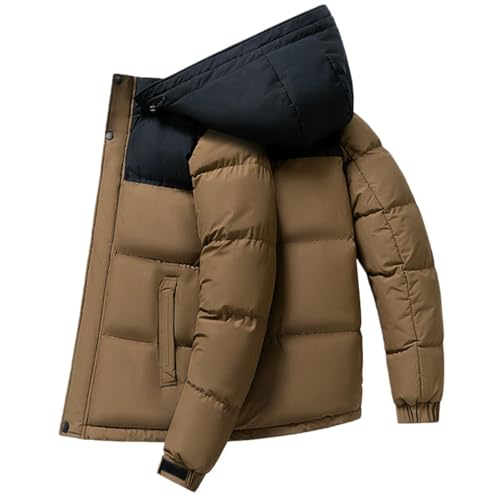 Doudoune à capuche homme épaisse contre le vent et le gel