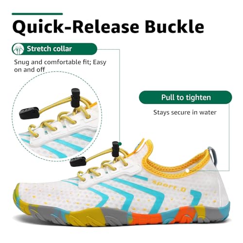 Image of SAGUARO Water Shoes for Women - Barefoot Quick-Dry Aqua Sock, Lightweight, Breathable for Swimming, Beach and Outdoor Activities Size 5.5-10.5