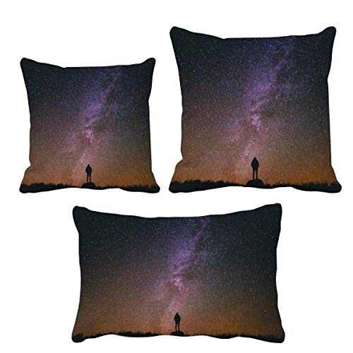 Housse de coussin étoiles lactées lavable pour déco salon moderne - 2