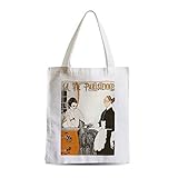 Imprimé en France French Unicorn Tote bag Sac Shopping Magazine Retro La Vie Parisienne Domestique Vintage Revue Ancienne 20\'s