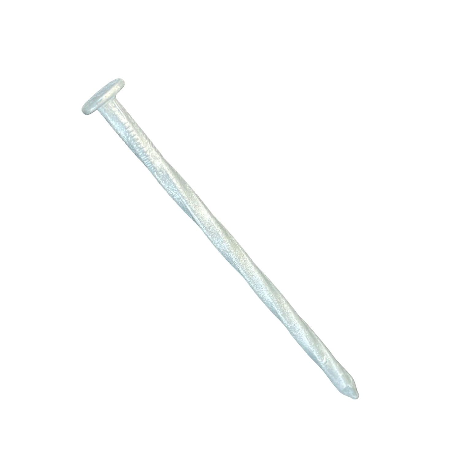 Sandbaggy 4 Inch Galvanized Artificial Turf Stakes - Spiral Landscape Nails - Ground Spikes/Pins for Synthetic Grass, Lawn, Edging, Weed Barrier Fabric, Garden (Steel, 200)