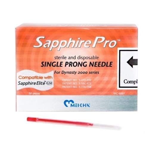 Mei-cha Sapphire PRO Series Needle Disposable (1 Prong Needle) Permanent Makeup Supplies Microblading Machine Perfect Eyebrows Shading