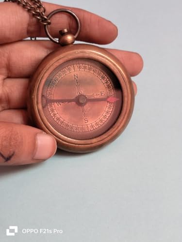 Brújula Portátil de Llavero en Latón con Diseño Vintage miniatura 5