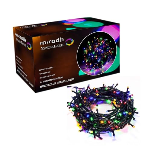 MIRADH 20M 80 Led Outdoor String Lights Decoration 8 Modes Diwali