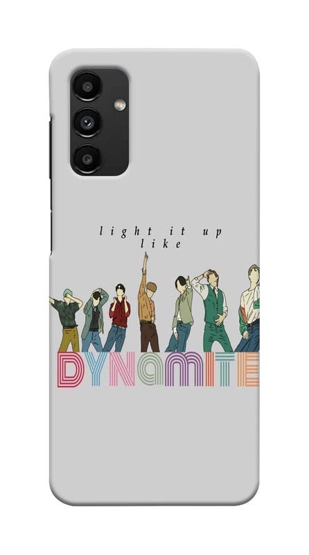 VediArt Designer Printed Polycarbonate Plastic Back Cover for Samsung Galaxy A13 5G - BTS/Dynamite/Lyrics Design - Multicolor