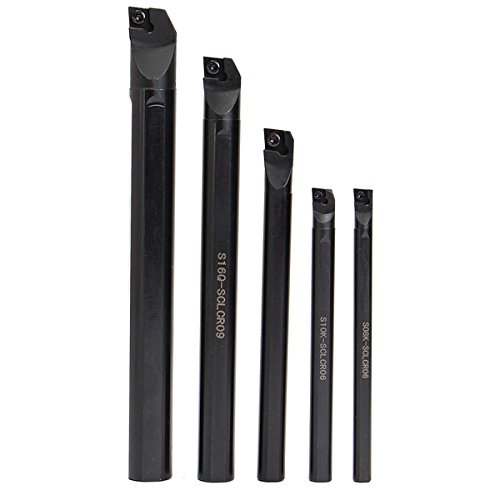KingLan 5Pcs 8/10/12/16/20Mm Sclcr Sclcr Lathe Boring Bar Tunring Tool Holder per Inserti Ccmt