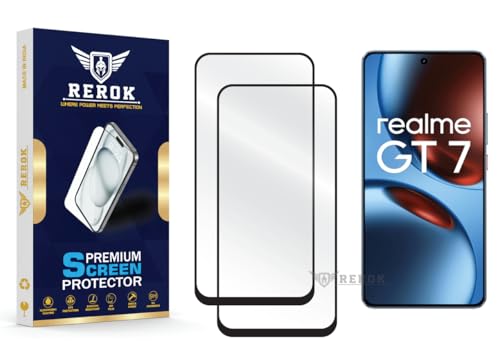 Image of Gorilla Tempered Glass Screen Protector Compatible with Realme GT 7 [Pack of 2] | Edge-to-Edge, Bubble-Free, Case Friendly, Easy Installation Kit