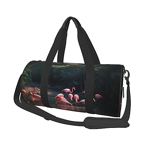 Sac de gym rond durable noir et grand sac de sport de voyage