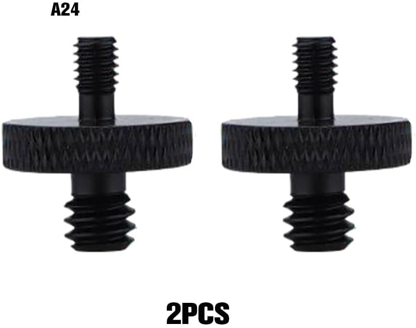 Two BEALIFE A24 1/4 screw mount adapters, black with knurled surface.