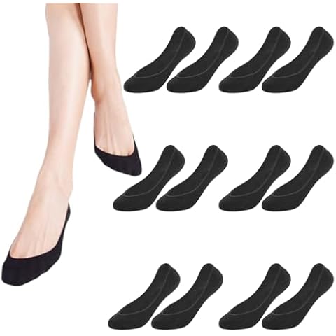 NUDFSY 6 Pairs Comfortable Invisible Socks Cover