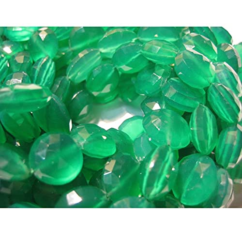 Perles de calcédoine verte naturelle pour concevoir un bijou porte-bonheur