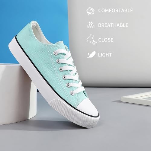 Image of ZGR Women's Canvas Low Top Sneaker Lace-up Classic Casual Shoes for Women
