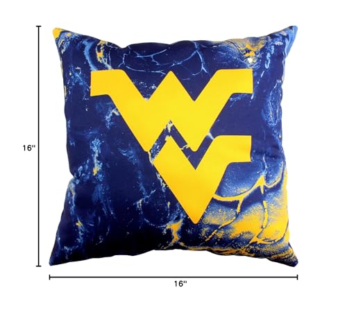 Image of College Covers West Virginia Mountaineers 2 Sided Color Swept Decorative Pillow, 16 inch, Made in The USA