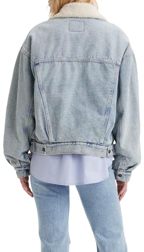 Levi's 90S Sherpa Trucker, Giacchetto Denim Donna, Morning Sunlight, - 2
