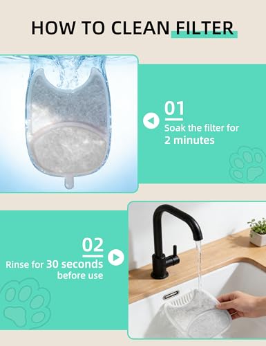 Filtros de reemplazo para fuente de agua para gatos, pack de 5 miniatura 4