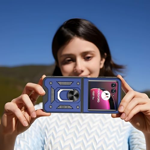 Coque Motorola Razr Plus 2023 qualité militaire antichoc robuste bleue - 7