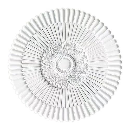 Rosetón de techo de PU de 40 cm para lámparas y decoración 8