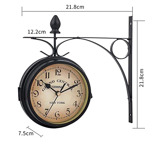 Relojes al aire libre de doble cara a bateria para pared de jardin 3
