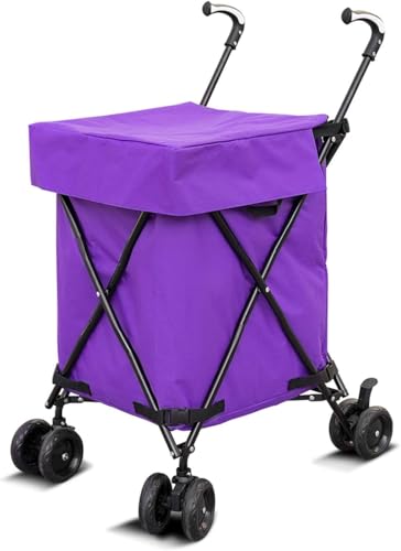 Carrello pieghevole con ruote, design pieghevole per una facile conservazione, ideale per trasportare articoli da giardino e libri universitari