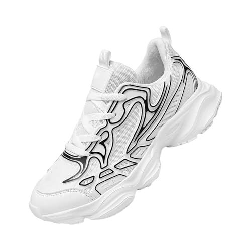 Fall and Winter Fashion Men's Sneakers Men's Mesh Comfortable Casual Shoes Zapatos Hombre 43 Nuevo Modelo, Blanco, 40 EU