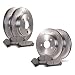 Brakesparts Depot Kit de frein avant et arrière (pour Hyundai Tucson 2017-2019 Kia Sportage) Disques de frein à disque percés croisés Plaquettes de frein semi-métalliques
