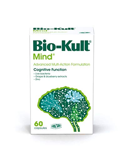 Bio-Kult Mind Live Bacteria Supplement Targeting Cognitive Function with Added Wild Blueberry and Grape Extracts, Zinc Citrate, 42 g BK-055