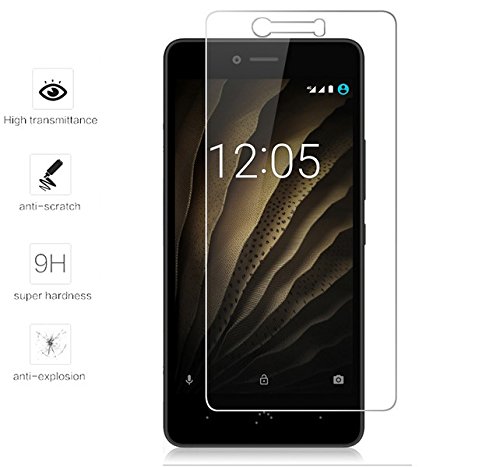 Tumundosmartphone Protector Pantalla Cristal Templado para BQ AQUARIS U/U Lite/U Plus Vidrio