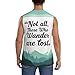 Qewfoju Not All Those Who Wander are Lost 1 Pattern Workout Tank Tops for Men Sleeveless Athletic Muscle Shirts Black