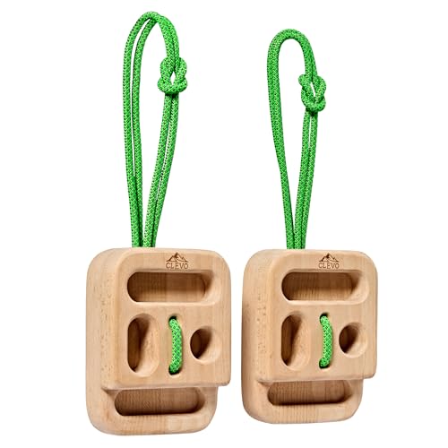 CLEVO - Finger Bloc Mini für Fingerkrafttraining – Kompaktes Fingerboard für Bouldern & Klettern – Griffbrett-Trainer & Pinchblock-Griff aus Holz – Tragbares Hangboard & Kletterbretter Zubehör