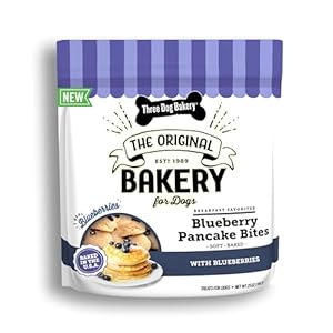 Three Dog Bakery Blueberry Pancake Bites - Dog Treats with Real Blueberries & Vanilla, Dog Training Treats, Puppy Treats, Dog Treat Cookies Three Dog Bakery Blueberry Pancake Bites Dog Treats with Real Blueberries Vanilla Dog Training Treats Puppy Treats Dog Treat Cookies