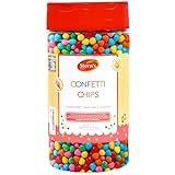 Rainbow Candy Coated Chocolate Chips | Cosmic Brownie Sprinkles [10 Oz] | Mini Chocolate Baking Chips for Ice Cream & Cake Decorating | Kosher, Nut Free, Vegan & Gluten Free | Stern’s Bakery