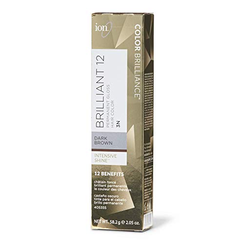 Ion 3N Dark Brown Permanent Gloss Hair Color 3N Dark Brown