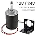 ZVKV Permanent Magnet DC Motor 12-24V 3500-7000RPM High Torque Reversible CW/CCW Electric Motor Gear for DIY Generator with Bracket