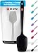 Di Oro Seamless Series Pro Grade Silicone Spoon Spatula - BPA Free Pro-Grade Non-Stick 600ºF Heat-Resistant Rubber Spoonula - Versatile Silicone Kitchen Scraper Utensil for Baking and Cooking (Black)