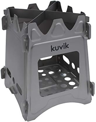 Kuvik Titanium Wood Stove - Ultralight and Compact Stove for Backpacking, Camping, and Survival