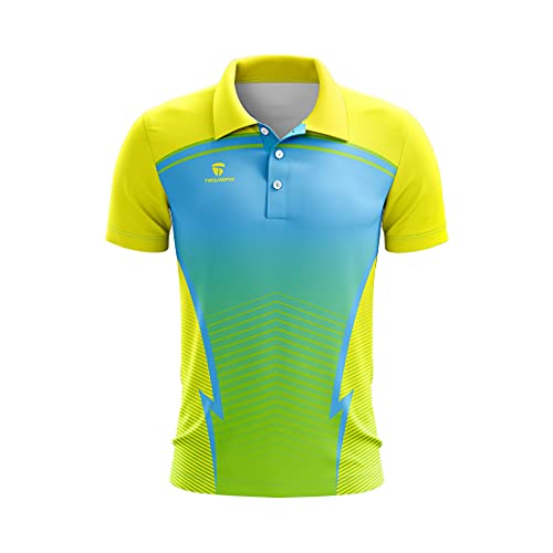 Image of TRIUMPH Full Printed Polo Neck Half Sleeve Cricket Jersey for Men Cricket Supporter Jersey