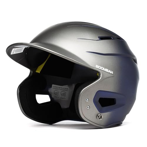 Boombah DEFCON Metallic Fade Batting Helmet Sleek Profile NOSCAE Charcoal/Metallic Navy - Size Junior 6 1/4" - 7"