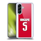 Head Case Designs Officially Licensed Arsenal FC Piero Hincapié 2025/26 Players Home Kit 2nd Group Gel Case [Military Grade Protection] Compatible with Samsung Galaxy A56 5G