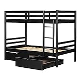 South Shore Fakto Bunk Bed, Twin, Matte Black