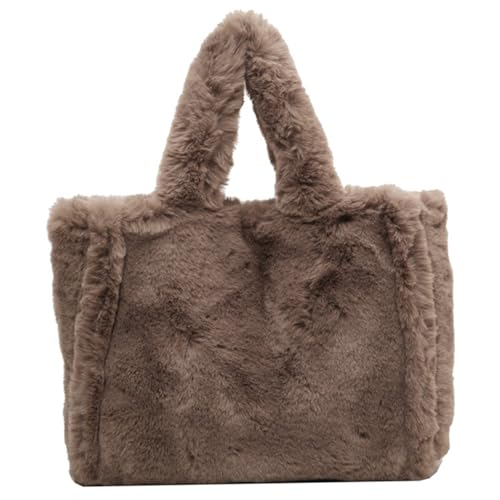 Sac fourre-tout pour femmes anti-fatigue en peluche avec sangle solide pour l'hiver