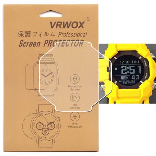 VRWOX 3 Pcs TPU Screen Protector For GPR-H1000 Full Coverage HD Clear Anti-Bubble and Anti-Scratch Anti-scratch High Definition Watch Screen Protection Film Compatible With GPR-H1000-1JR