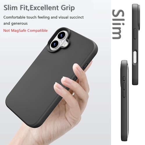 Image of iPhone 17 Case Silicone,Soft Microfiber Lining(Charcoal Gray)
