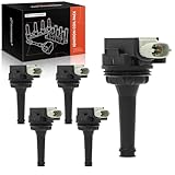 A-Premium Ignition Coil Pack Compatible with Volvo C30 2007-2013 C70 2006-2013 S40 2004-2012 S60 2004-2016 V50 2005-2011 V60 2015-2016 V70 XC60 2.4L 2.5L, Set of 5
