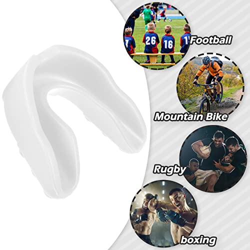 Sport Mouth Guards Mouthguard Gum Mouth Guard Teeth Armor Game Guard For Football Hockey Karate Basketball Lacrosse Boxing Basketball (100 Pcs, White) #TOP5