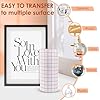 HTVRONT Transfer Tape for Vinyl 6" x 50 FT(15 x 1524CM) Red Alignment Grid Application Transfer Tape, Self Adhesive Vinyl for Signs Stickers Decals Walls Doors & Windows #3