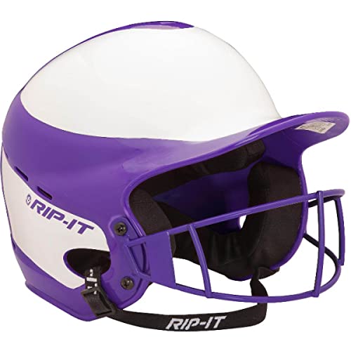 RIP-IT Vision Pro Softball Helmet ft. Blackout Technology - Purple - Medium/Large