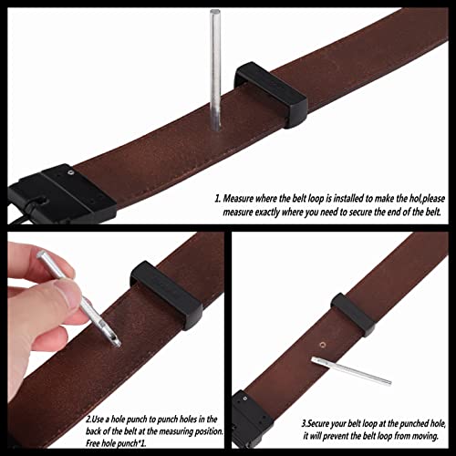 Black Belt Keeper 1 1/2" (40mm) Anti-slip Belt Loop Men's Belt Buckle Accessories3